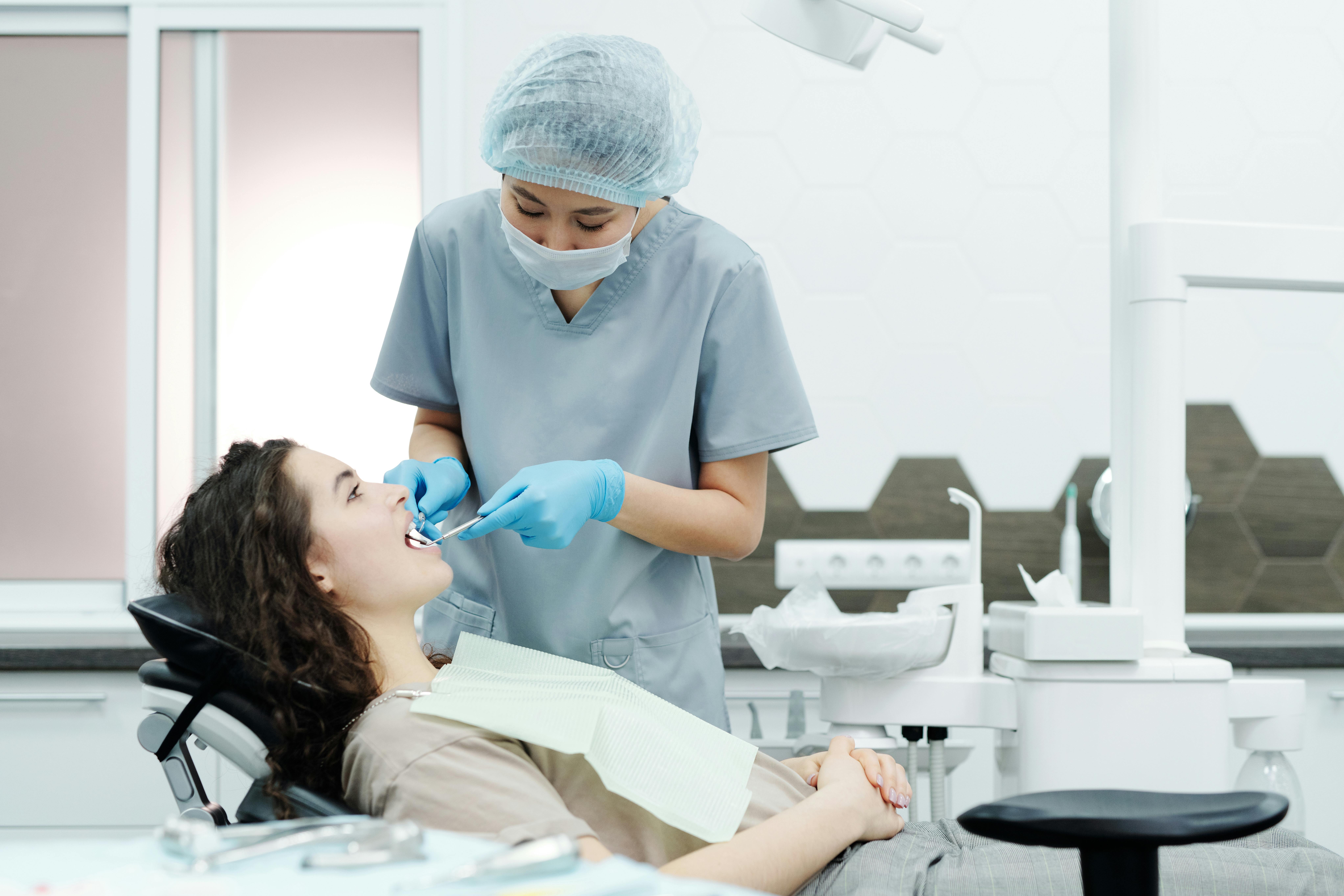 smiling woman showing white teeth