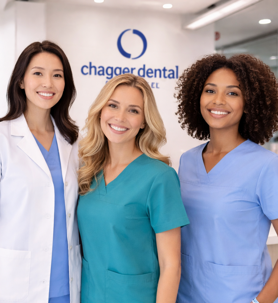Cinematic dental clinic interior